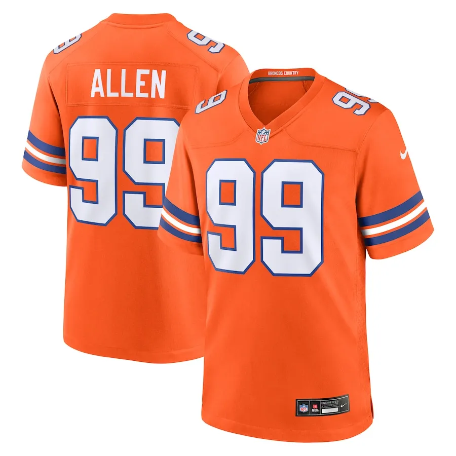 Zach Allen Denver Broncos Nike Alternate Game Jersey - Orange