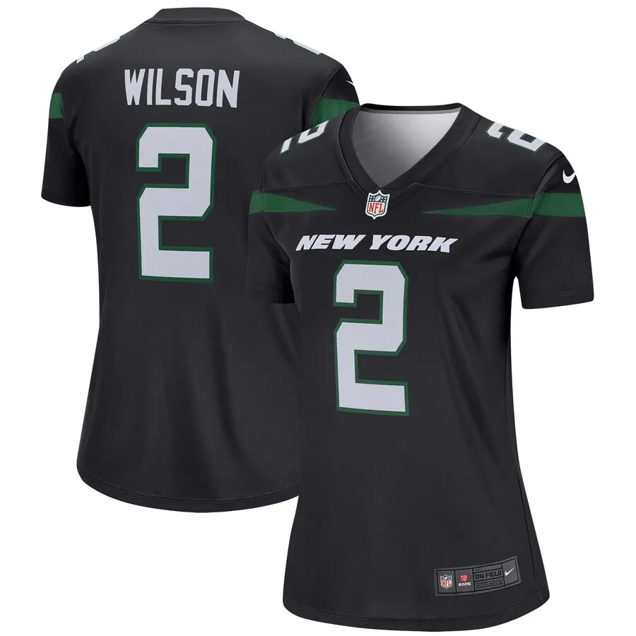 Zach Wilson New York Jets Nike Women's Alternate Legend Player Performance Top -  Black