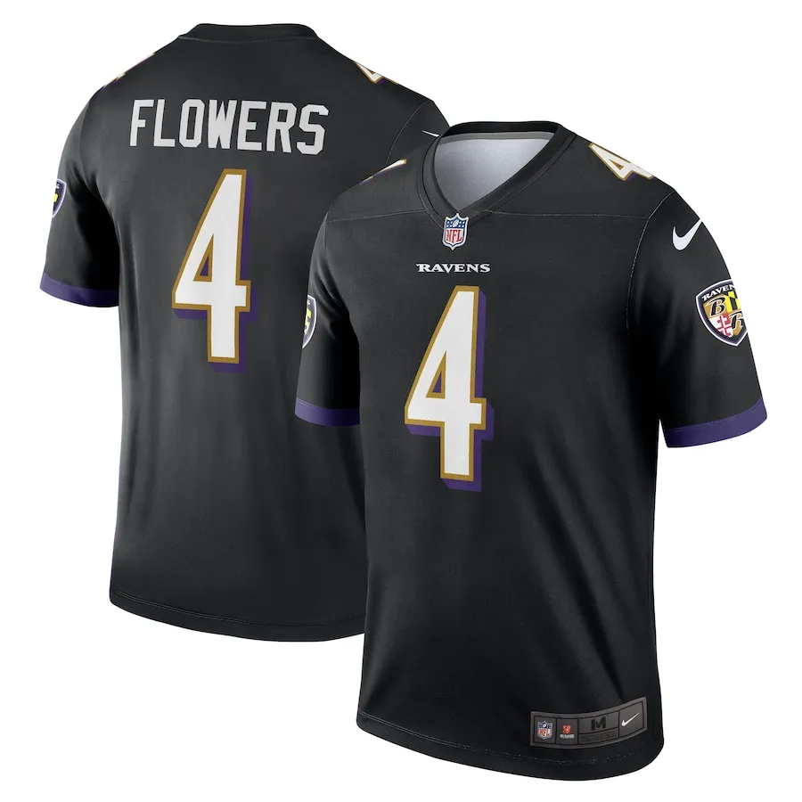Zay Flowers Baltimore Ravens Nike Alternate Legend Jersey - Black