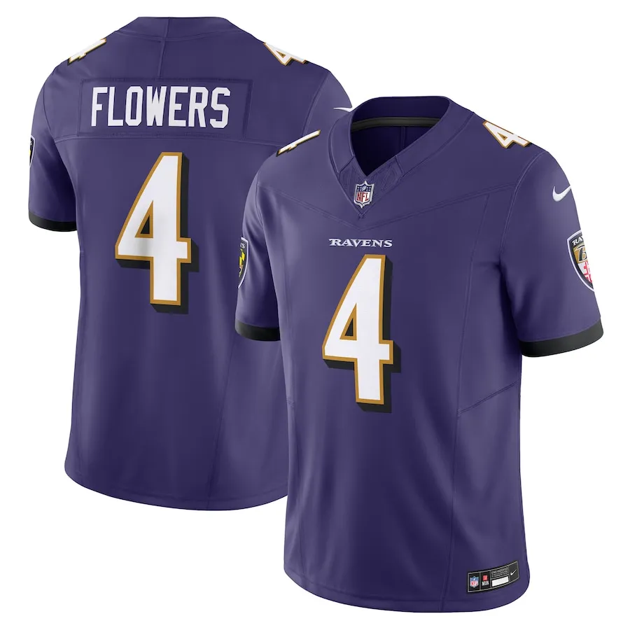 Zay Flowers Baltimore Ravens Nike Vapor F.U.S.E. Limited Jersey - Purple