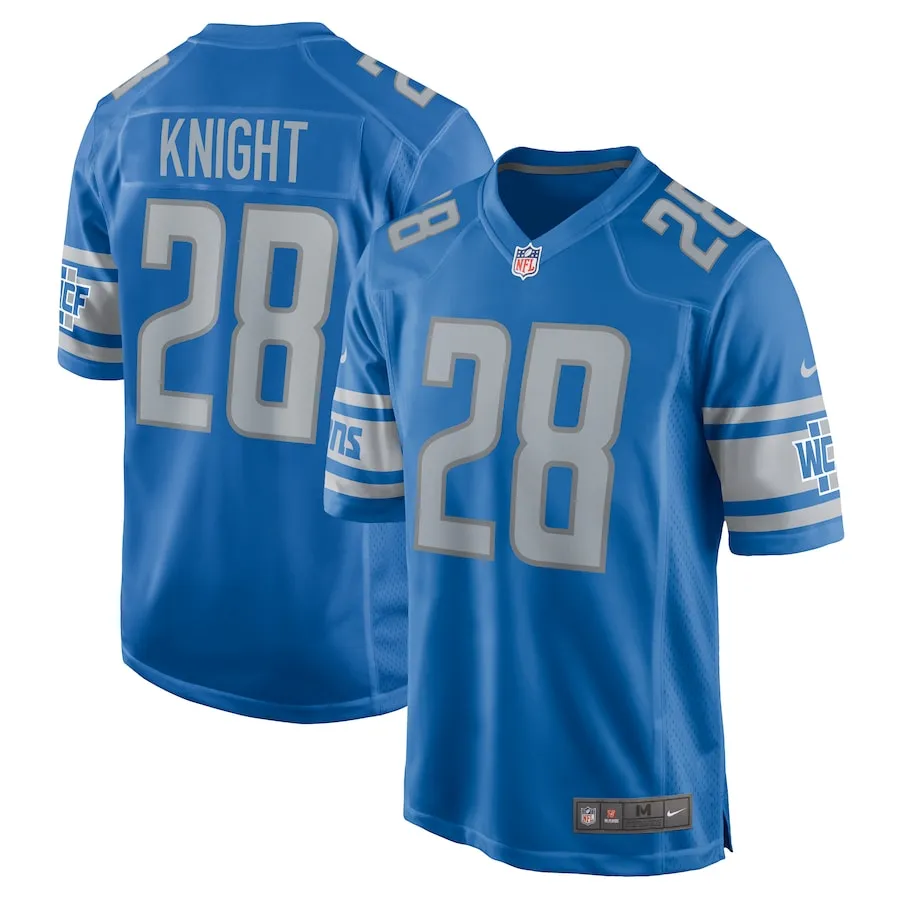Zonovan Knight Detroit Lions Nike Team Game Jersey -  Blue