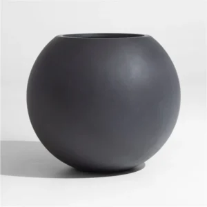 Sphere Small Dark Grey Indoor/Outdoor Planter 20""